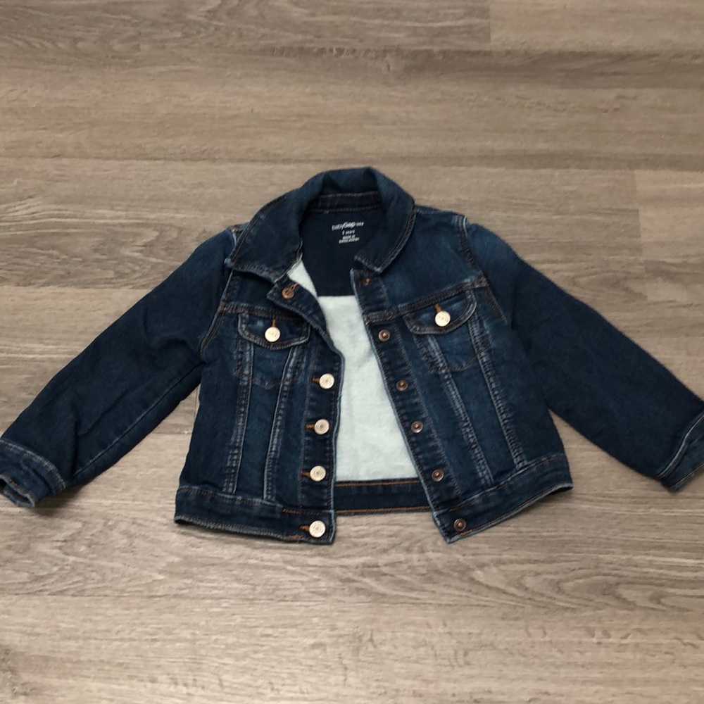 Gap Kids Dark Denim Jean Jacket - size 3